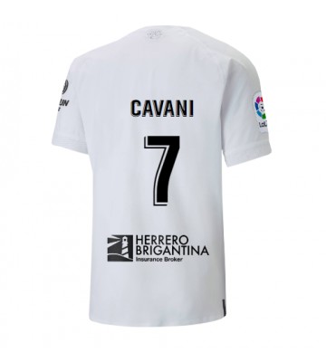 Valencia Edinson Cavani #7 Hjemmedrakt 2022-23 Kortermet